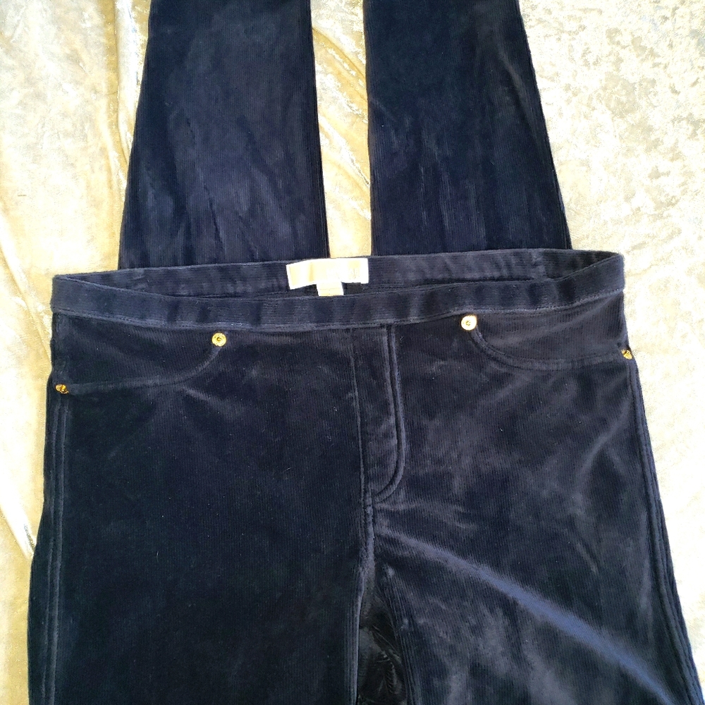 Michael Kors navy corduroy leggings